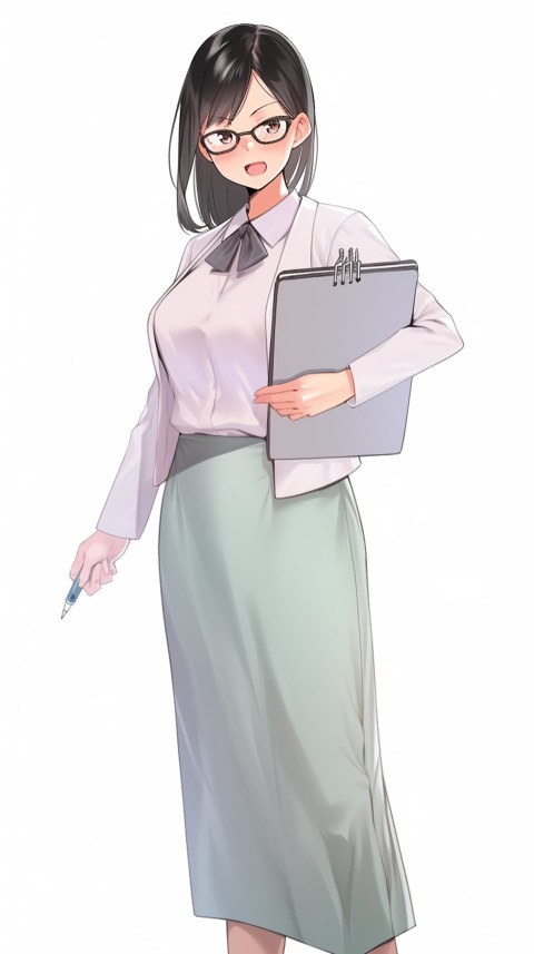 High School Anime Cute Women Teacher (1118)