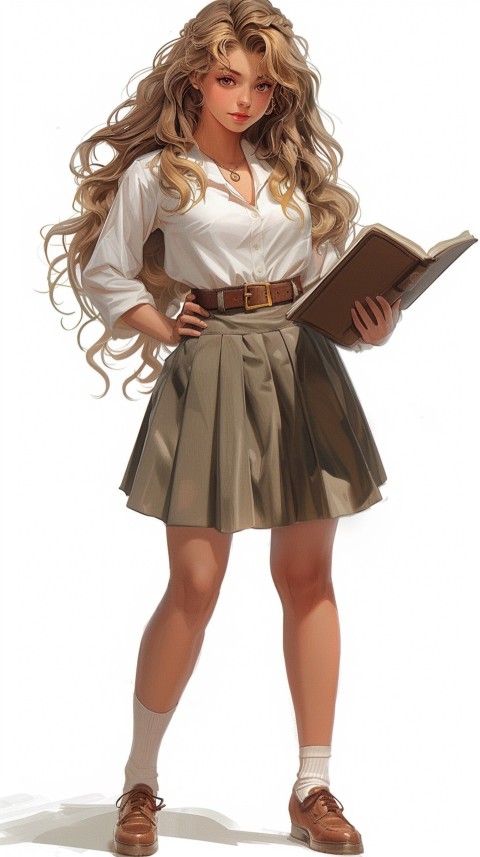 High School Anime Cute Women Teacher (1143)