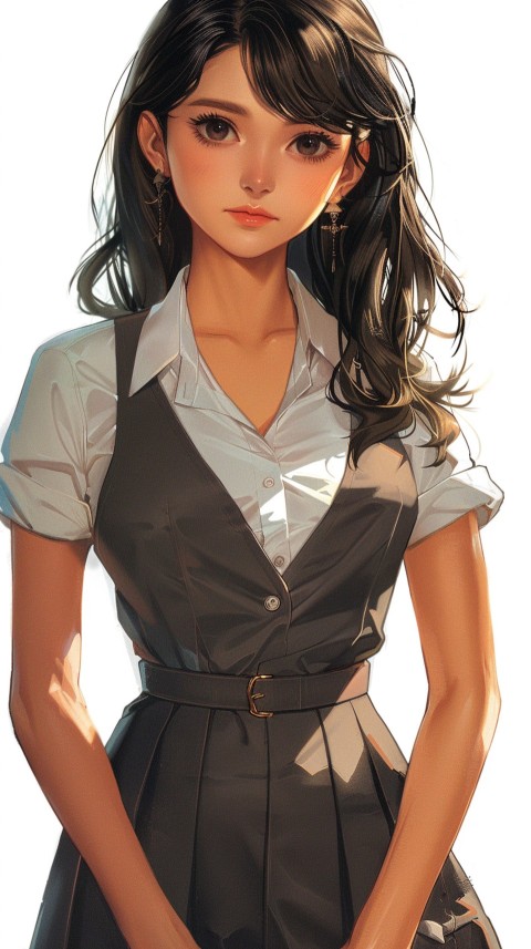 High School Anime Cute Women Teacher (1142)