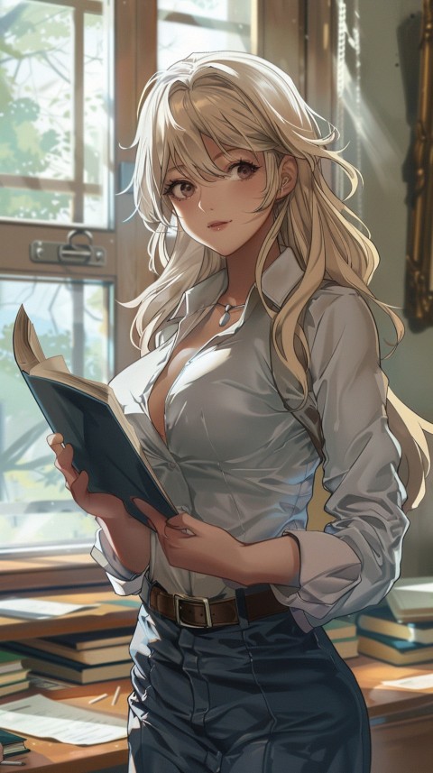 High School Anime Cute Women Teacher (1148)