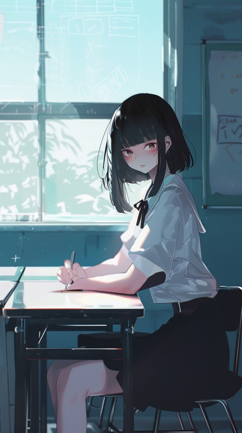 High School Anime Cute Women Teacher (1128)