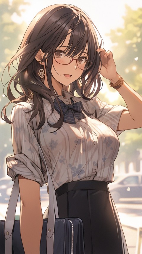 High School Anime Cute Women Teacher (1176)
