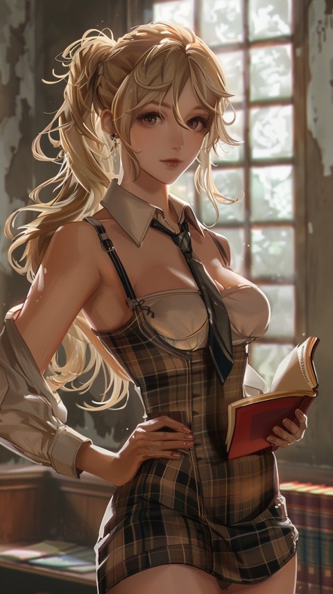 High School Anime Cute Women Teacher (1166)
