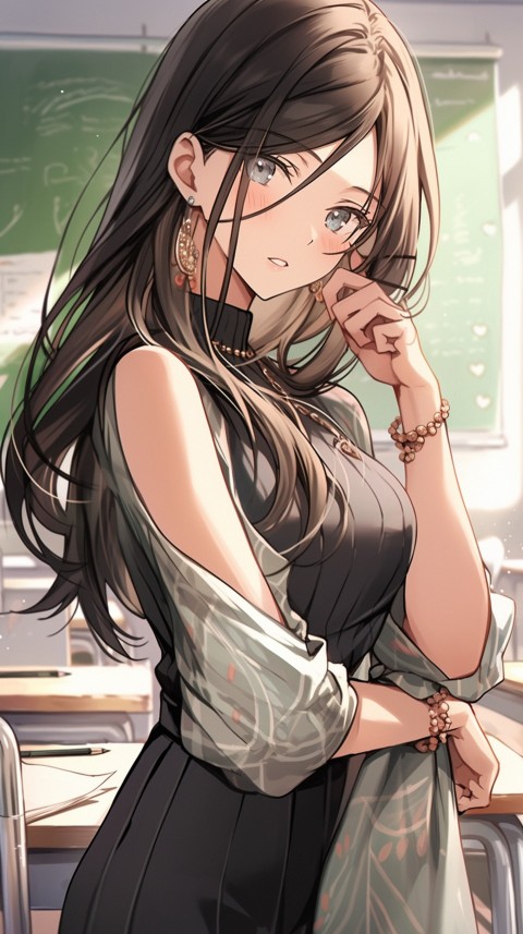 High School Anime Cute Women Teacher (1188)