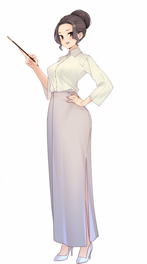 High School Anime Cute Women Teacher (1214)