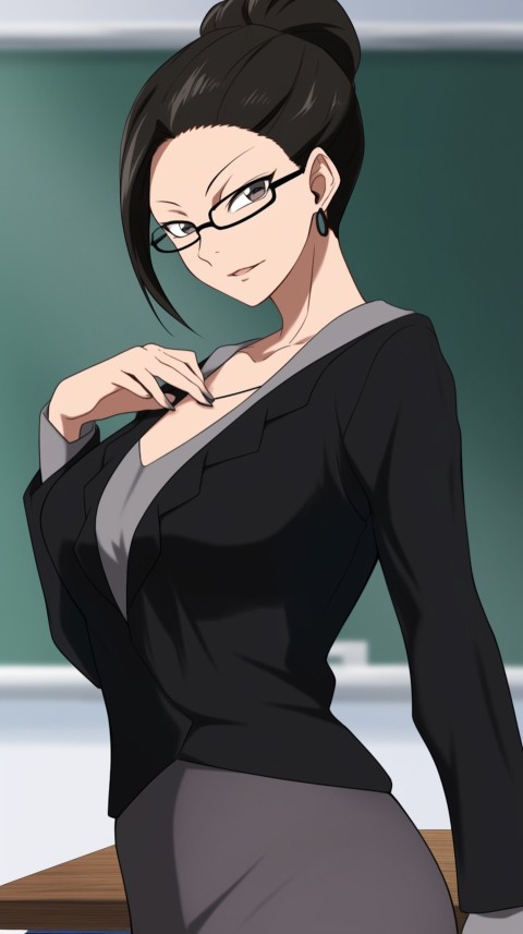 High School Anime Cute Women Teacher (1242)