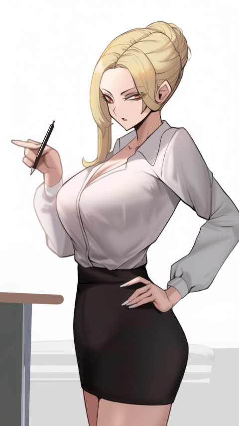 High School Anime Cute Women Teacher (1209)
