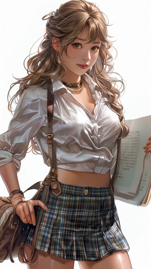 High School Anime Cute Women Teacher (1216)