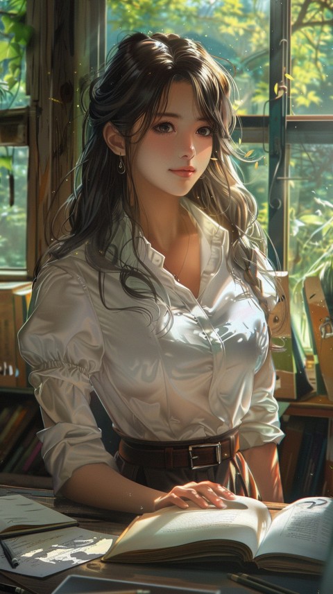 High School Anime Cute Women Teacher (1259)