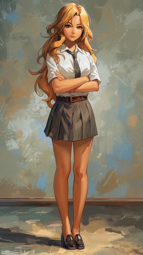 High School Anime Cute Women Teacher (1287)