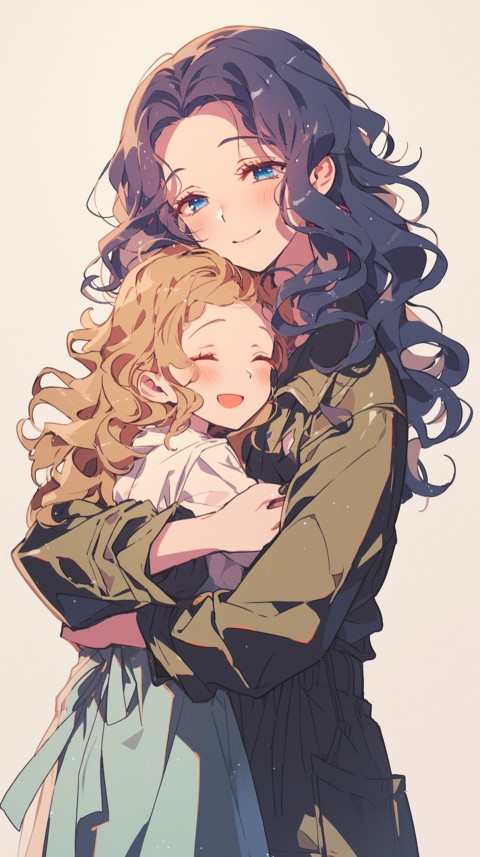 Anime Mother's Love Aesthetic Baby Daughter Son Moms (95)