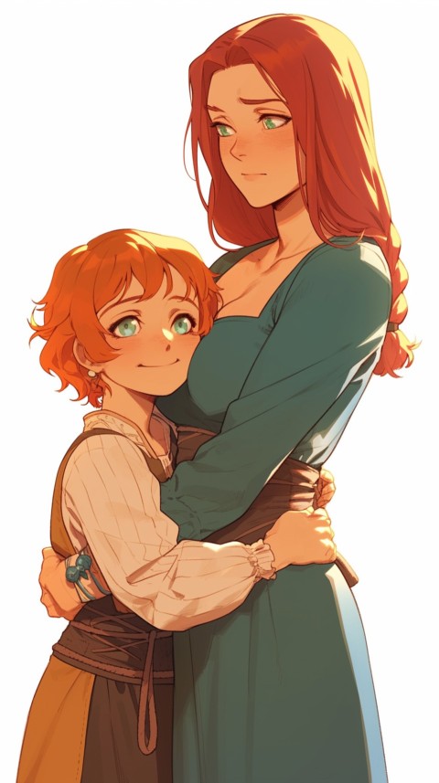 Anime Mother's Love Aesthetic Baby Daughter Son Moms (153)