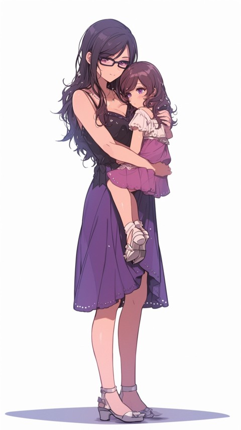 Anime Mother's Love Aesthetic Baby Daughter Son Moms (285)