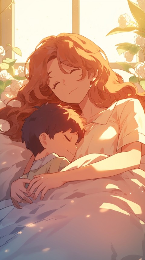 Anime Mother's Love Aesthetic Baby Daughter Son Moms (339)