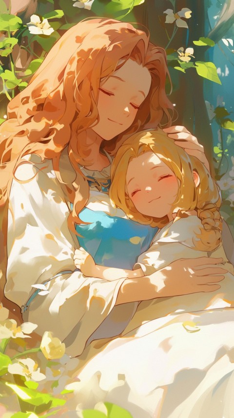 Anime Mother's Love Aesthetic Baby Daughter Son Moms (347)