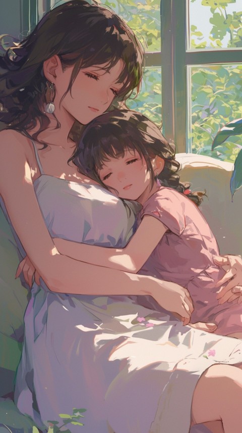Anime Mother's Love Aesthetic Baby Daughter Son Moms (541)