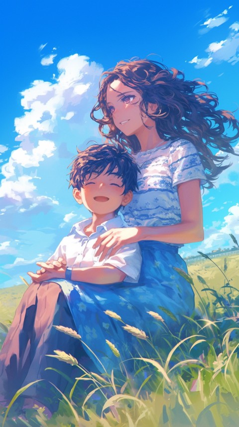 Anime Mother's Love Aesthetic Baby Daughter Son Moms (509)
