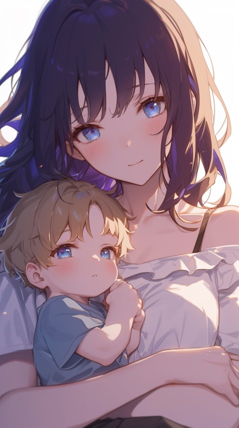 Anime Mother's Love Aesthetic Baby Daughter Son Moms (562)