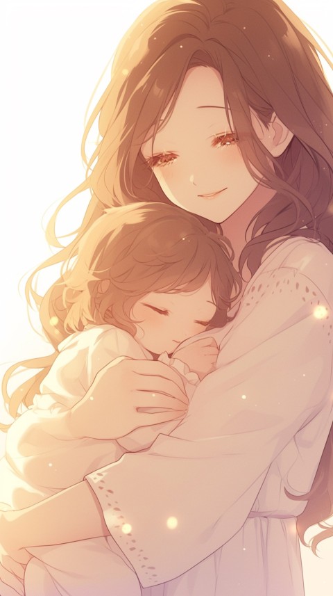 Anime Mother's Love Aesthetic Baby Daughter Son Moms (552)