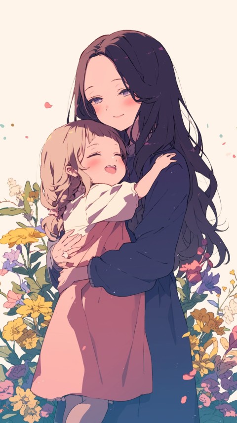 Anime Mother's Love Aesthetic Baby Daughter Son Moms (645)