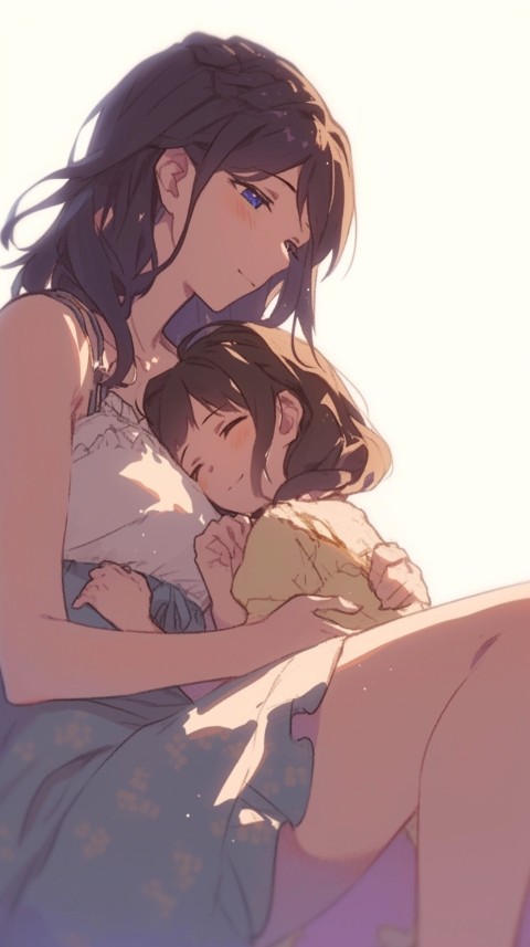 Anime Mother's Love Aesthetic Baby Daughter Son Moms (668)
