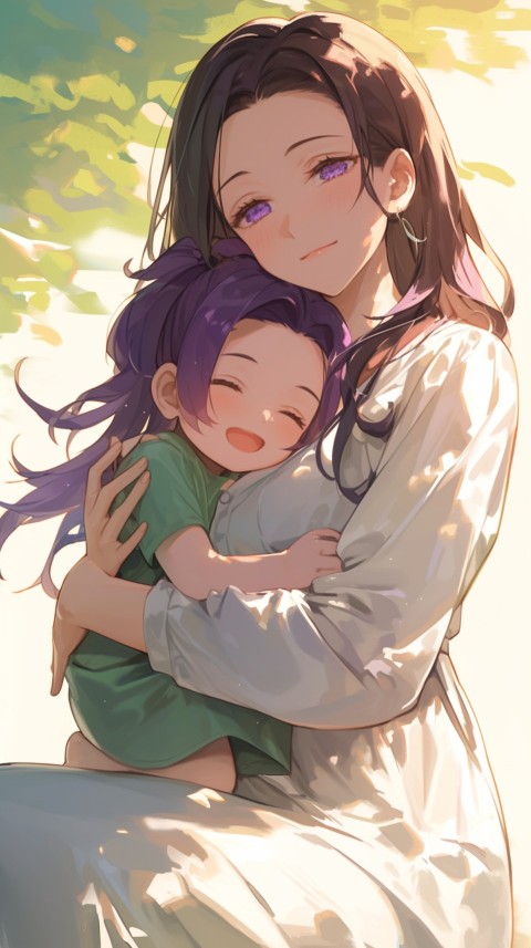 Anime Mother's Love Aesthetic Baby Daughter Son Moms (686)