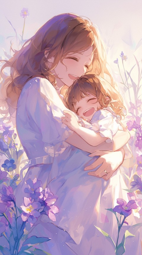 Anime Mother's Love Aesthetic Baby Daughter Son Moms (683)