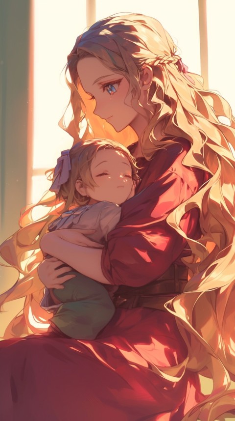 Anime Mother's Love Aesthetic Baby Daughter Son Moms (736)
