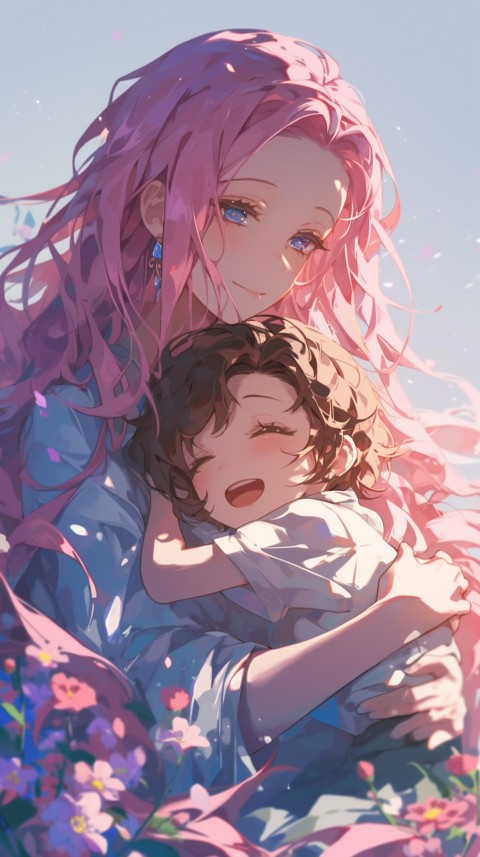 Anime Mother's Love Aesthetic Baby Daughter Son Moms (713)