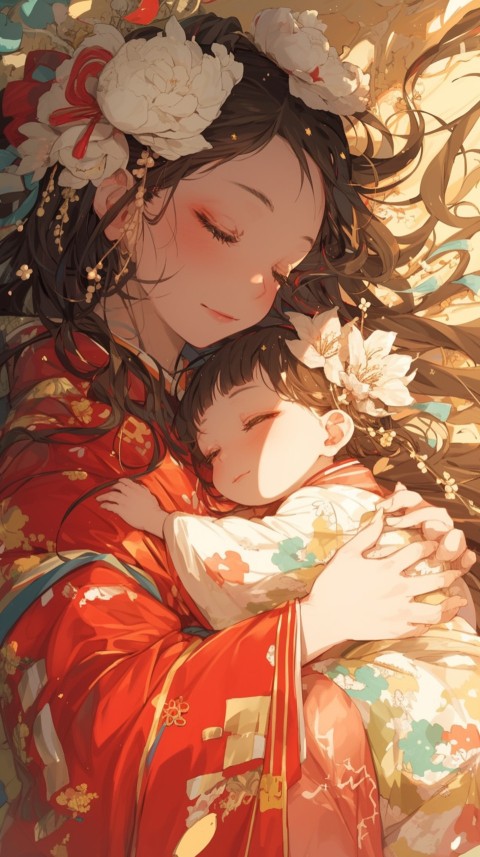 Anime Mother's Love Aesthetic Baby Daughter Son Moms (717)