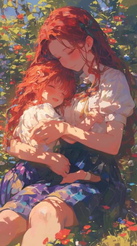 Anime Mother's Love Aesthetic Baby Daughter Son Moms (747)