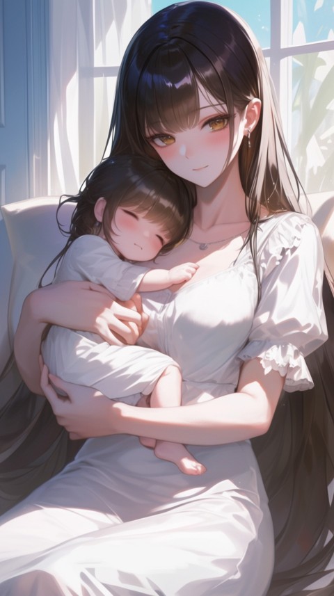 Anime Mother's Love Aesthetic Baby Daughter Son Moms (764)