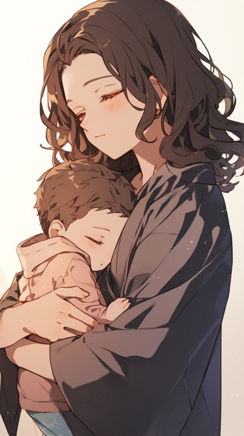 Anime Mother's Love Aesthetic Baby Daughter Son Moms (813)