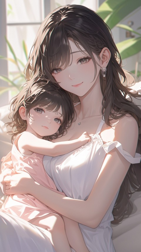 Anime Mother's Love Aesthetic Baby Daughter Son Moms (824)
