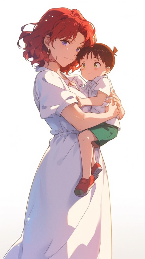 Anime Mother's Love Aesthetic Baby Daughter Son Moms (900)