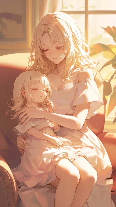 Anime Mother's Love Aesthetic Baby Daughter Son Moms (885)