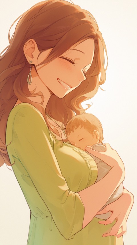 Anime Mother's Love Aesthetic Baby Daughter Son Moms (876)