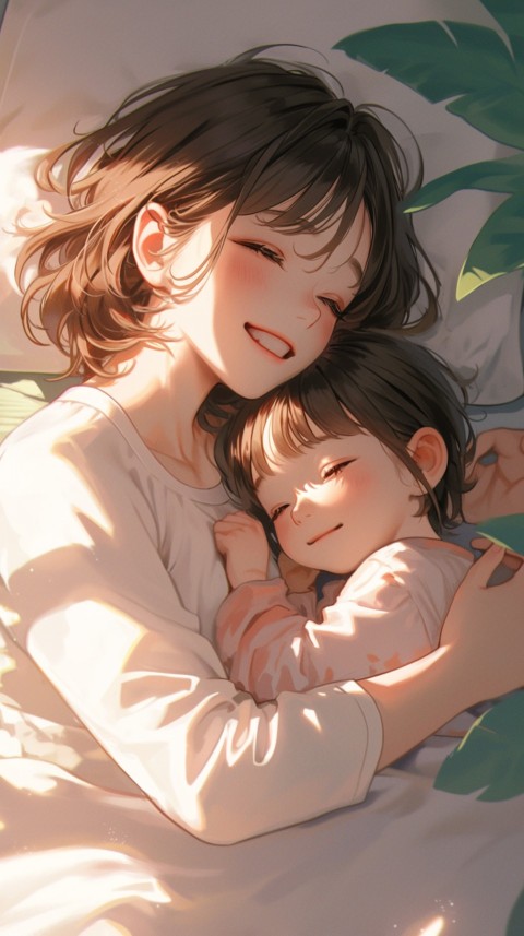 Anime Mother's Love Aesthetic Baby Daughter Son Moms (908)