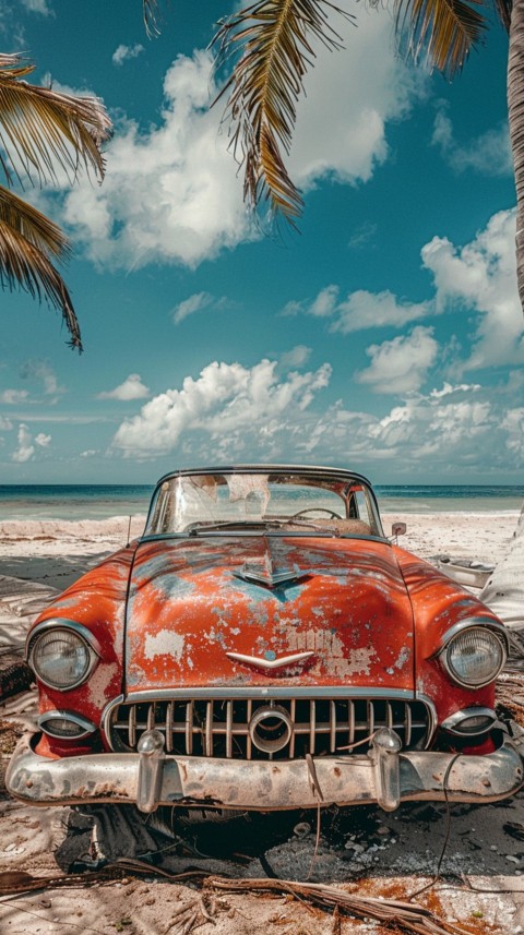 Classic Vintage Old Car Beach Side Aesthetics (37)