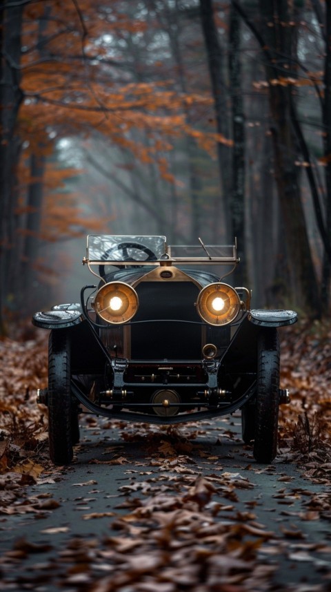 Classic Vintage Old Car On Road Aesthetics (7)