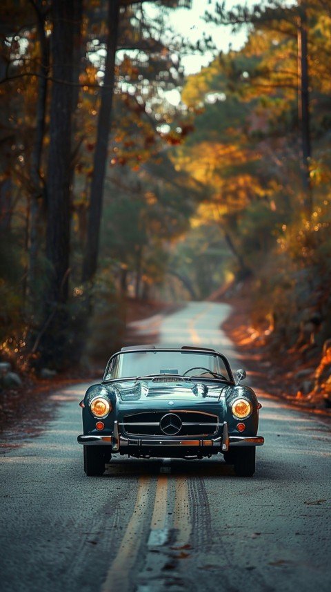 Classic Vintage Old Car On Road Aesthetics (47)