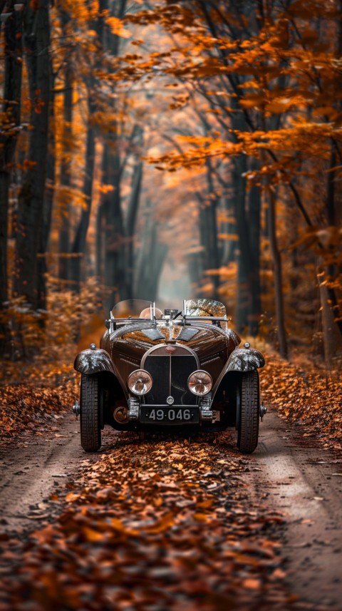Classic Vintage Old Car On Road Aesthetics (45)