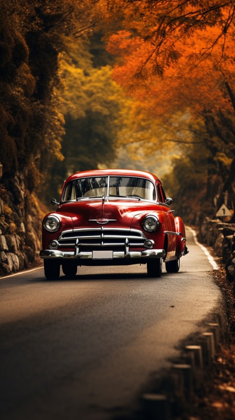 Classic Vintage Old Car On Road Aesthetics (49)
