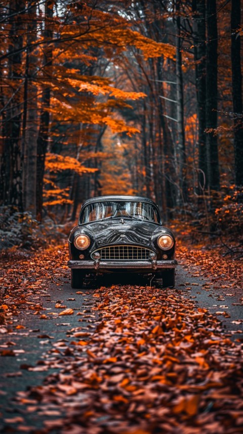 Classic Vintage Old Car On Road Aesthetics (17)