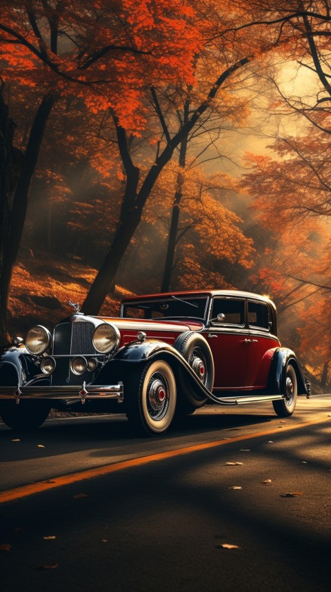 Classic Vintage Old Car On Road Aesthetics (41)