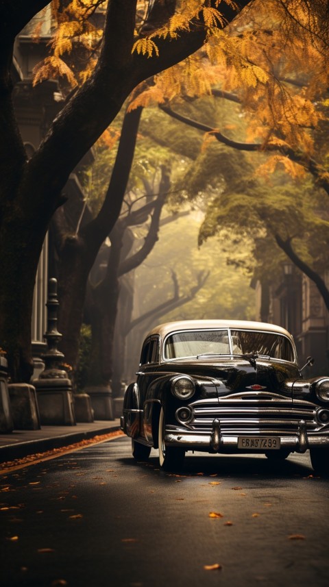Classic Vintage Old Car On Road Aesthetics (52)