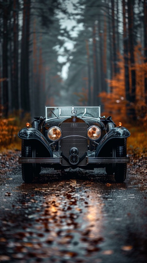 Classic Vintage Old Car On Road Aesthetics (64)