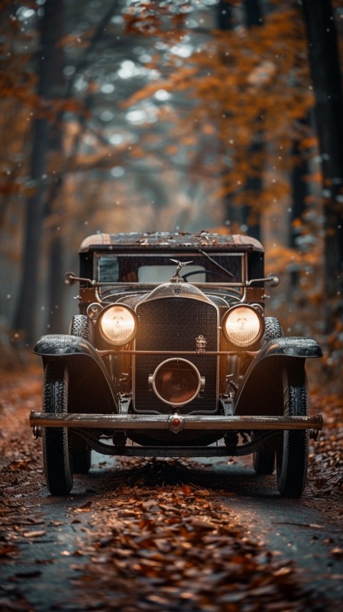 Classic Vintage Old Car On Road Aesthetics (89)