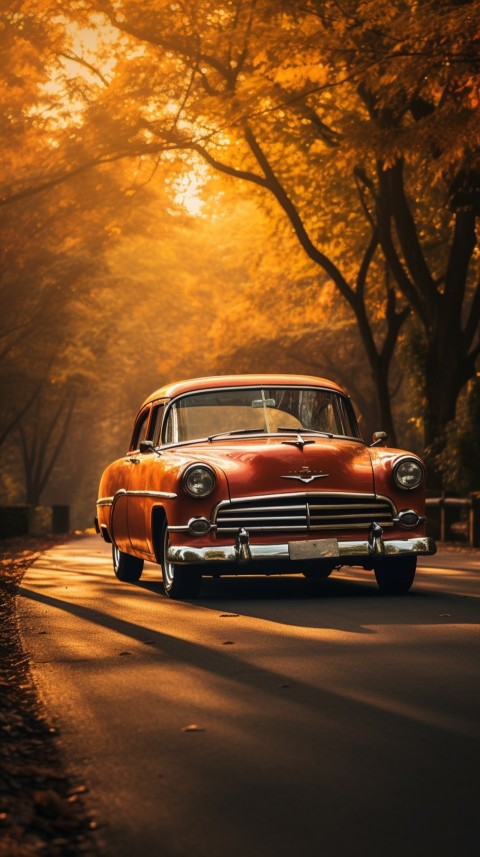 Classic Vintage Old Car On Road Aesthetics (54)