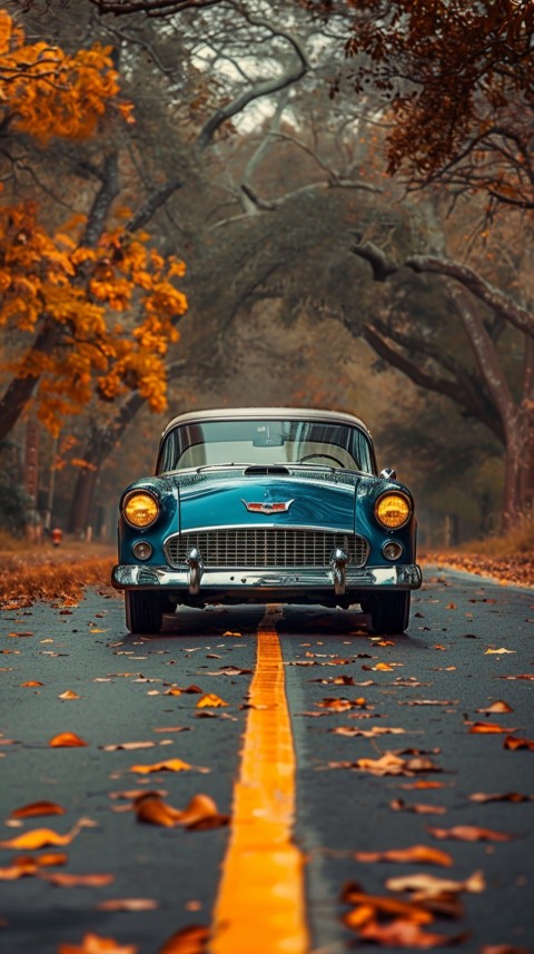 Classic Vintage Old Car On Road Aesthetics (73)